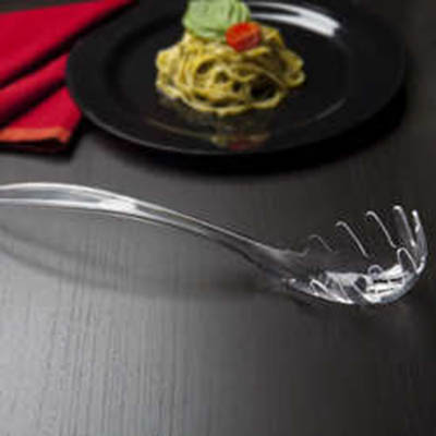 CUTLERY PASTA SPOON BLK HVY DTY