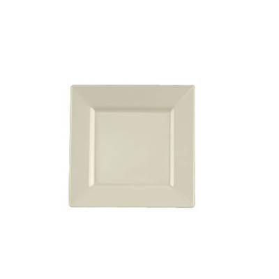 PLATE PLAST 6.5" BONE SQR DESSERT