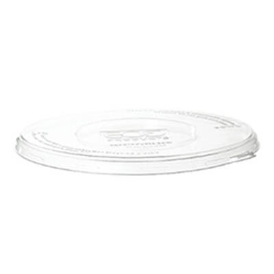 LID FLAT CLR PLA FOR BAGASSE 24-46OZ