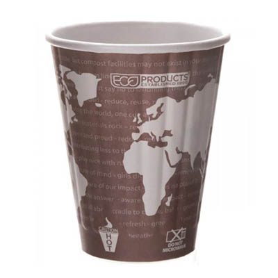 CUP PPR HOT 8 OZ INSULATED WORLD ART