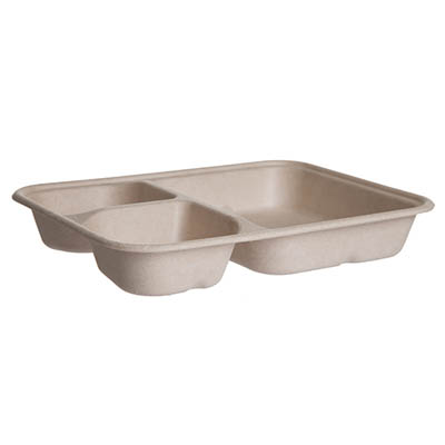 TRAY NATURAL PF NACHO TRAY 6"X8" BAGASSE