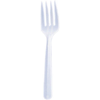 CUTLERY FORK 5" LIGHT WHT