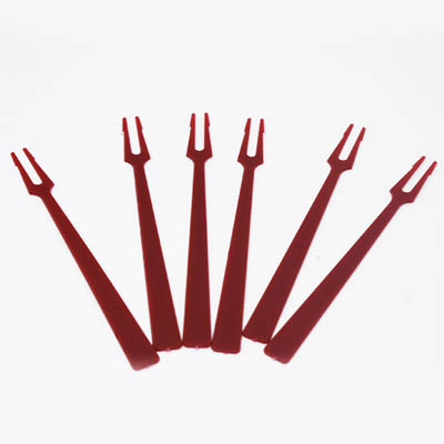 PICK PLAST FISH FORK 6"RED