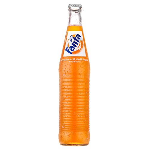 SODA ORANGE FANTA MEXICAN GLASS