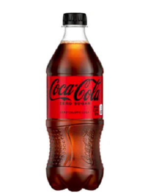 SODA COKE ZERO 20 OZ BOTTLE