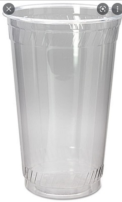 CUP PLAST 20 OZ CLR GREENWARE