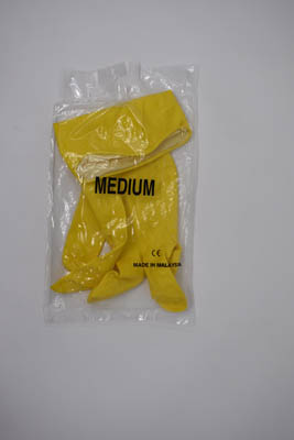 GLOVE LATEX MED YELLOW 1-PAIR