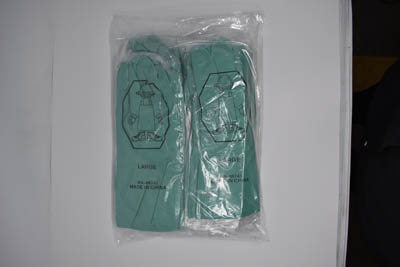 GLOVE NITRILE LRG GRN FLOCKED 15MIL IND