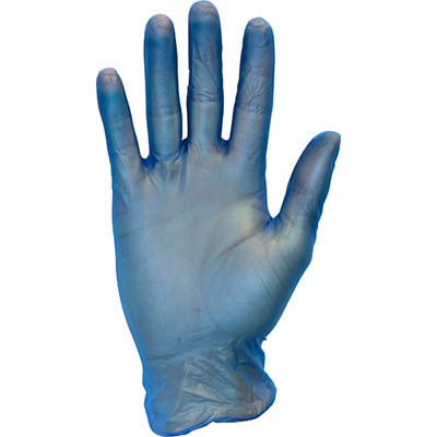 GLOVE VINYL LRG BLUE PWDFREE 5MIL