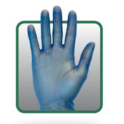 GLOVE VINYL MED BLUE PWDFREE 4.5 GR