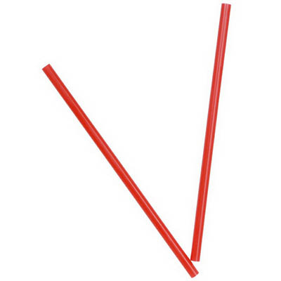 STRAW 7.75" GIANT RED WRAP BAGGED