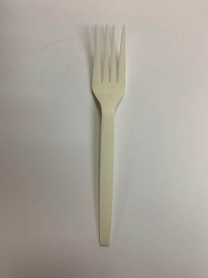 CUTLERY 7" FORK CORN STARCH BEIGE