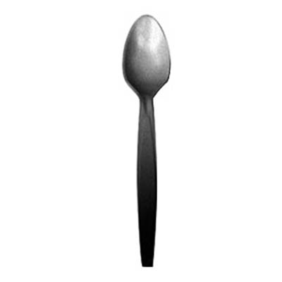 CUTLERY SPOON BLK FULL SZ COMPOSTABLE