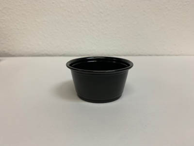 CUP PORTION PLAST 2 OZ BLK