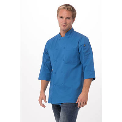 CHEF COAT 3/4 SLEEVE BLK X-LARGE