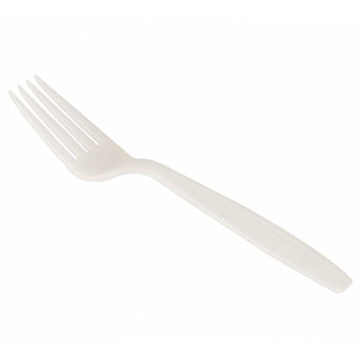 CUTLERY FORK HVY BEIGE BIO-BASED