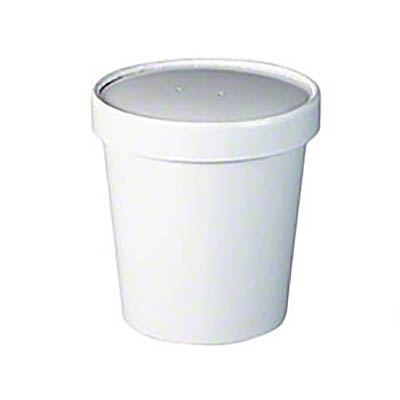 CONT PPR 16 OZ WHT W/PPR LID