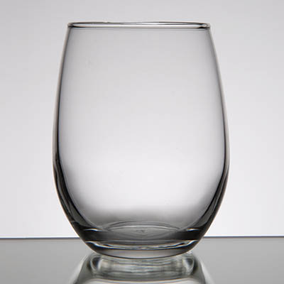 GLASS 9 OZ WINE STEMLESS