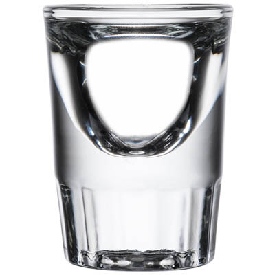 GLASS 1.25 OZ SHOT WHISKEY FLUTED