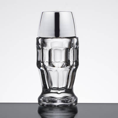 SHAKER S&P 1.25 OZ GLASS CHROME TOP