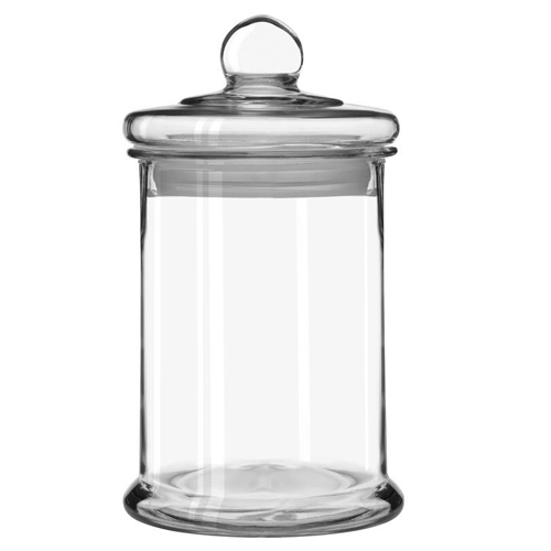 GLASS 1.25 GAL BELL CANISTER W/LID