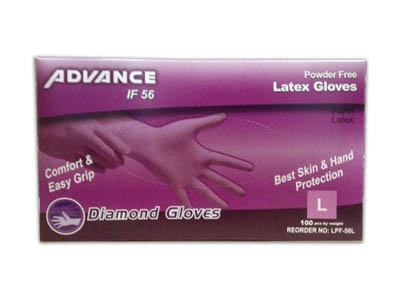 GLOVE LATEX LRG PWDFREE 5.3 GR WHITE