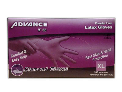 GLOVE LATEX XLRG PWDFREE 5.7 GR