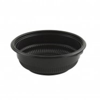 BOWL PLAST 16 OZ BLK MICRO