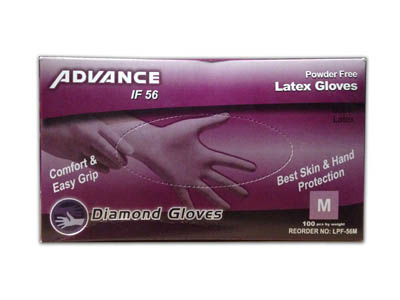 GLOVE LATEX MED PWDFREE 5 GR WHITE