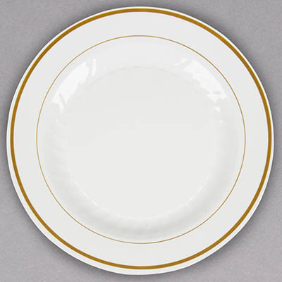 PLATE PLAST 10.25" GOLD MATERPIECE