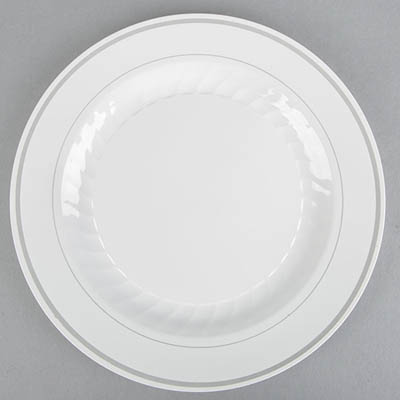 PLATE PLAST 10.25" WHT MASTERPIECE