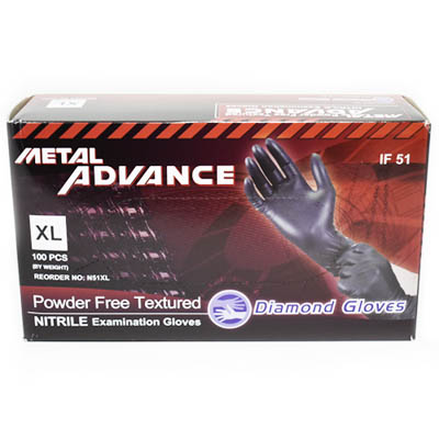 GLOVE NITRILE XL BLK PF 5.0MIL