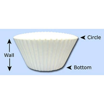 BAKING CUP WHITE 3X5-1/2X1-1/4