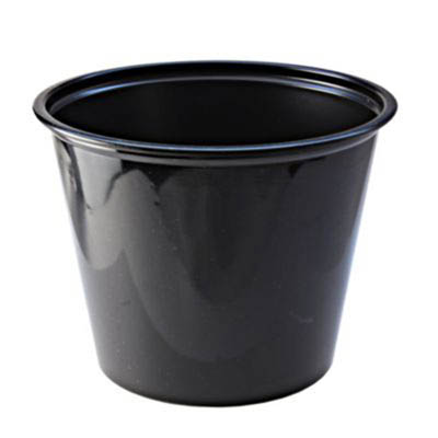 CUP PORTION PLAST 5.5 OZ BLK