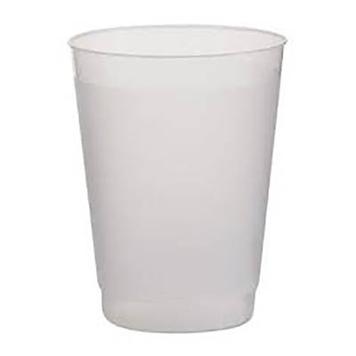 CUP PLAST TUMBLER 10 OZ SQT FROSTED PP