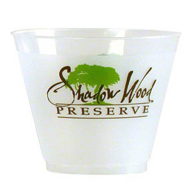 CUP PLAST TUMBLER 9 OZ SQT FROSTED PP