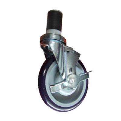 WHEELS 5" RUBBER WITH BRAKE