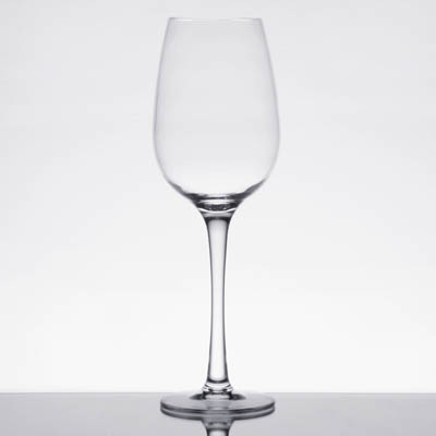 GLASS 14 OZ WINE RED PLASTIC CLEAR