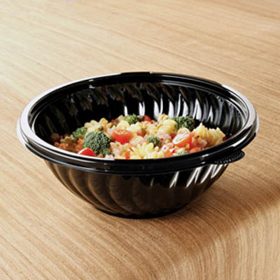 BOWL PLAST 80 OZ BLK (PET)