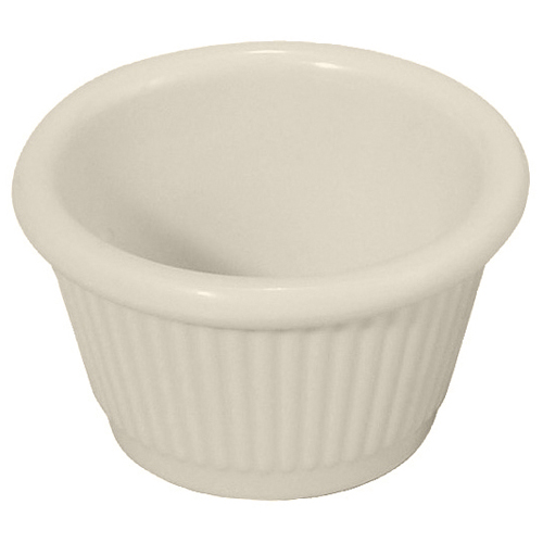 RAMEKIN 3 OZ MELAMINE BONE FLUTED