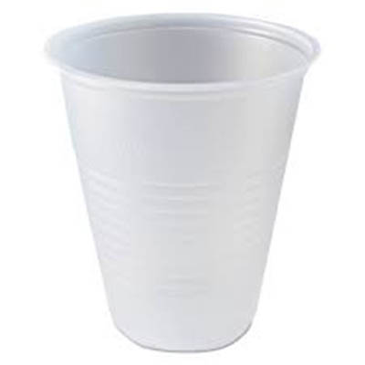 CUP PLASTIC 7 OZ RIB/TRANS