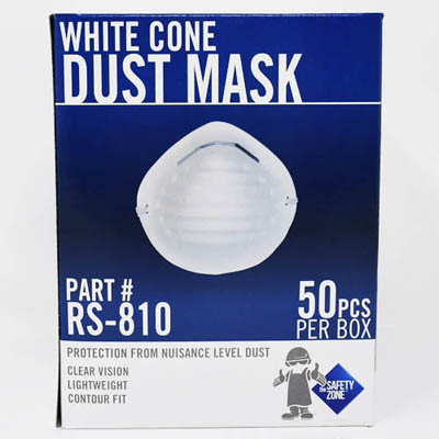 FACE MASK WHT CONE W/ELASTIC