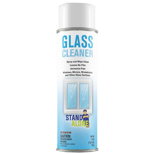 CLEANER GLASS AEROSOL STAND ALONE/ BRADY
