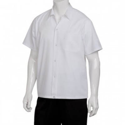 UTILITY SHIRT WHT W/SNP BUTTONS LRG