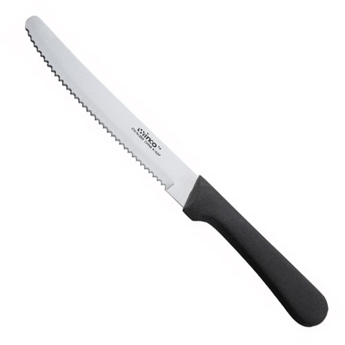 KNIFE STEAK 5" ROUND TIP PLASTIC HANDLE