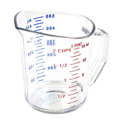 CUP MEASURING 1 PINT POLY CLEAR