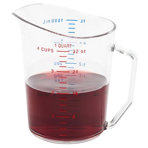 CUP MEASURING 1 QUART POLY CLEAR