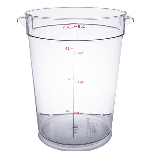 CONT FD STORAGE 8 QT ROUND POLY CLEAR