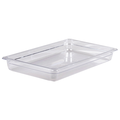 PAN FOOD FULL SIZE 2.5" DEEP POLY CLEAR