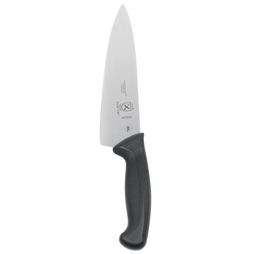 KNIFE CHEF 8" S/S POLY BLK HANDLE